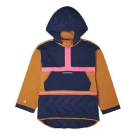 Abito con cappuccio convertibile Taglie asiatiche “Navy Tan”