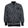 Bomber imbottito AOP Taglie asiatiche “Nero Bianco”