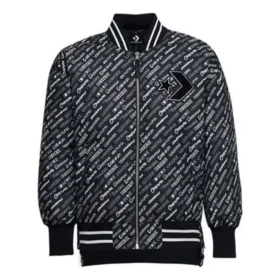 Bomber imbottito AOP Taglie asiatiche “Nero Bianco”