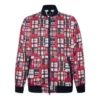 Bomber Utility stampato Taglie asiatiche “Rosso Bianco”