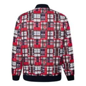 Bomber Utility stampato Taglie asiatiche “Rosso Bianco”