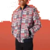 Bomber Utility stampato Taglie asiatiche “Rosso Bianco”