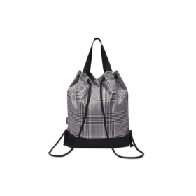Borsa a secchiello a quadri “Grey”
