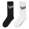 Calze corti con logo, due paia “Bianco Nero”