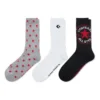Calze corti con motivi a logo “Black Grey White”