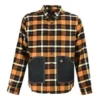 Camicia a maniche lunghe con bottoni in tessuto patchwork a quadri Taglie asiatiche “Giallo”