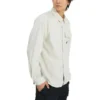 Camicia a maniche lunghe con bottoni in tessuto Taglie asiatiche “Bianco”
