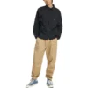 Camicia a maniche lunghe con bottoni in tessuto Taglie asiatiche “Black”