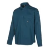 Camicia a maniche lunghe con bottoni in tessuto Taglie asiatiche “Verde”