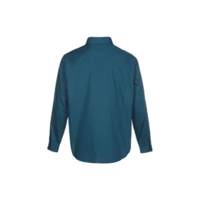 Camicia a maniche lunghe con bottoni in tessuto Taglie asiatiche “Verde”