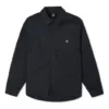 Camicia a maniche lunghe con taschino da carpentiere e bottoni Taglie asiatiche “Nero”