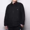 Camicia a maniche lunghe con taschino da carpentiere e bottoni Taglie asiatiche “Nero”
