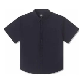 Camicia basic a maniche corte in tessuto Taglie asiatiche “Nero”