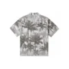 Camicia button-down Resort Palm Trees taglie asiatiche “Black Palm”