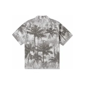 Camicia button-down Resort Palm Trees taglie asiatiche “Black Palm”