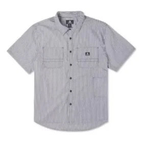 Camicia da carpentiere a righe con bottoni, taglie asiatiche “Grigio”