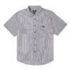 Camicia da carpentiere a righe con bottoni, taglie asiatiche “Grigio”