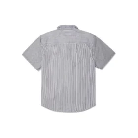 Camicia da carpentiere a righe con bottoni, taglie asiatiche “Grigio”