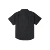 Camicia da carpentiere in tessuto a tinta unita con bottoni, taglie asiatiche “Nero”