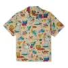 Camicia da resort con stampa floreale Taglie asiatiche “Nomad Khaki”
