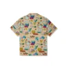 Camicia da resort con stampa floreale Taglie asiatiche “Nomad Khaki”