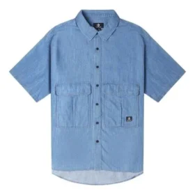 Camicia in chambray di alta qualità Taglie asiatiche “Blu indaco”