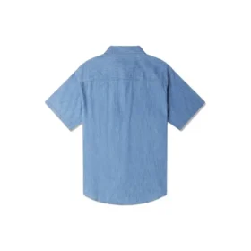 Camicia in chambray di alta qualità Taglie asiatiche “Blu indaco”