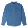 Camicia in denim a maniche lunghe Oxford Taglie asiatiche “Indigo Blue”