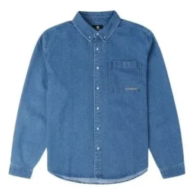 Camicia in denim a maniche lunghe Oxford Taglie asiatiche “Indigo Blue”
