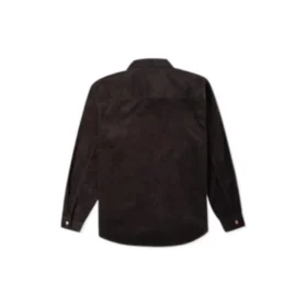 Camicia in velluto a coste con bottoni Taglie asiatiche “Marrone scuro”