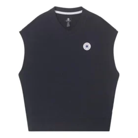 Canotta in maglia con scollo a V Taglie asiatiche “Nero”