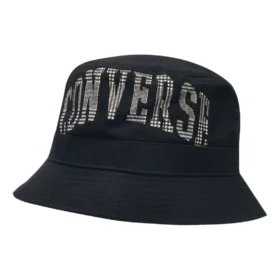 Cappello a secchiello con grande logo a quadri “Black”
