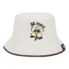 Cappello a secchiello in chambray “Egret”