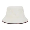 Cappello a secchiello in chambray “Egret”