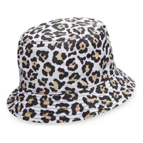 Cappello a secchiello reversibile con stampa leopardata “White”