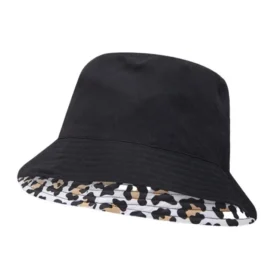Cappello a secchiello reversibile con stampa leopardata “White”