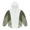 Caratteristiche: Irregolare, Colori a contrasto, Maglia, Felpa con cappuccio ampia, Stile retrò, Bianco