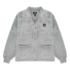 Cardigan in pelliccia a pelo lungo Taglie asiatiche “Grigio”