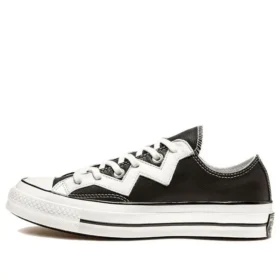 Chuck 1970s Mission-V Low Top Bianco a strisce frastagliate “Black White”