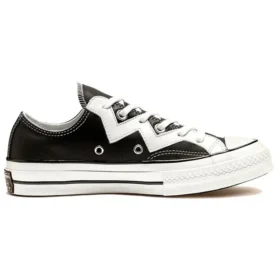 Chuck 1970s Mission-V Low Top Bianco a strisce frastagliate “Black White”