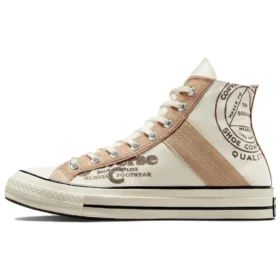 Chuck 70 con rivestimento in pelle “Egret Champagne Tan”