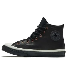 Chuck 70 HI “Black Leather White”