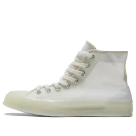 Chuck 70 HI Sneakers in tela traslucida “Egret”