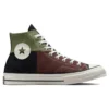 Chuck 70 High “Crafted Patchwork – Verde Trolled/Marrone Terra”