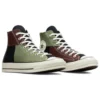 Chuck 70 High “Crafted Patchwork – Verde Trolled/Marrone Terra”
