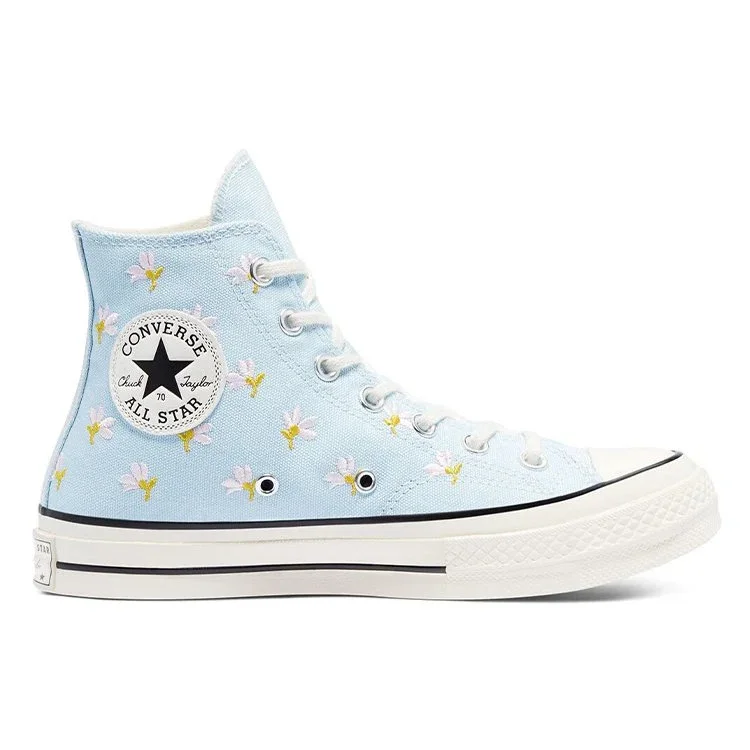 Chuck 70 High “Stampa floreale ricamata – Blu chambray” Chuck 70 High “Stampa floreale ricamata – Blu chambray”