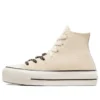 Chuck Taylor All Lift in tela e pelle “Beige Bianco”