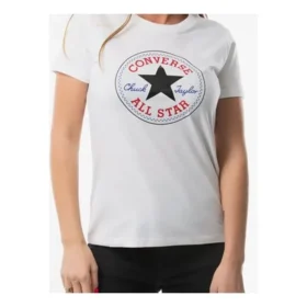 Chuck Taylor All Star a maniche corte con collo rotondo “Bianco”
