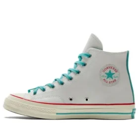 Chuck Taylor All Star anni ’70 “Bianco Verde Acqua Rosso”