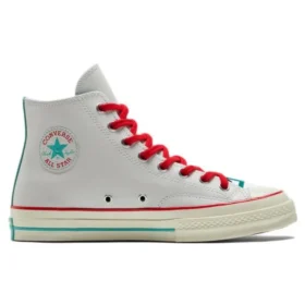 Chuck Taylor All Star anni ’70 “Bianco Verde Acqua Rosso”
